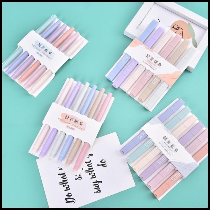 

GRATIS ONGKIR DOS HIGHLIGHTER DUA SISI WARNA PASTEL 6PCS PEN DIARY MARKER LUCU UNIK !!!!!!