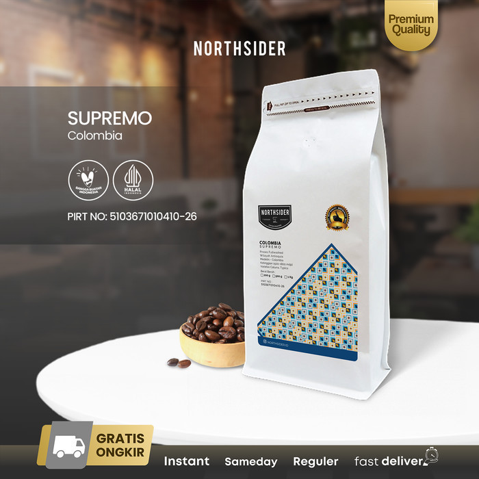 

Biji Kopi Arabica Colombia Supremo Washed - 1Kg Northsider Coffee
