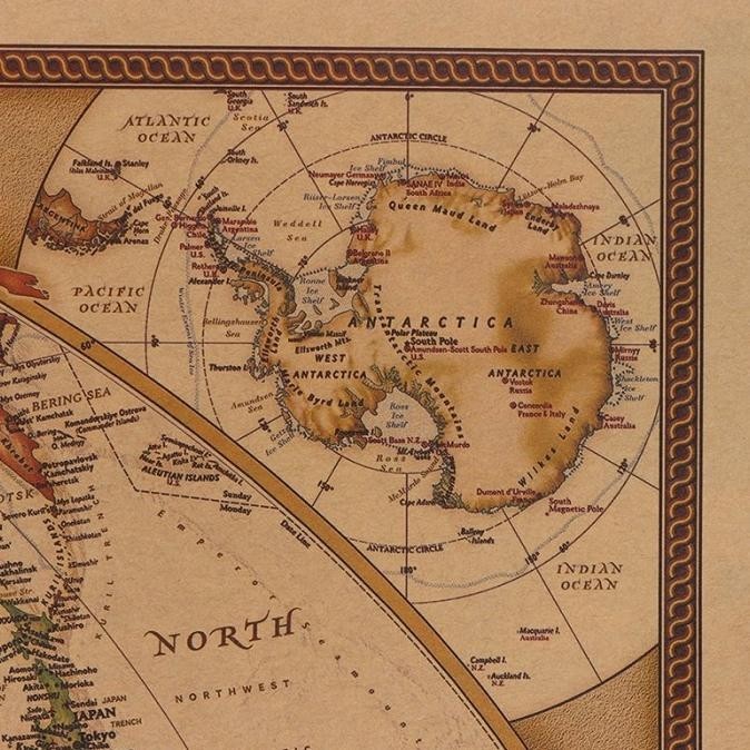 

READY STOCK PETA DUNIA BAHAN KERTAS KRAFT MATTE GAYA VINTAGE ANTIK UNTUK DEKORASI !!!!!