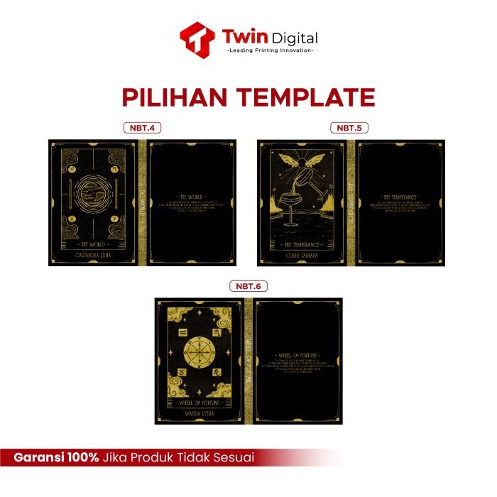 

Custom Notebook Hard Cover Tema Tarot Buku Catatan - Journal Paperbook