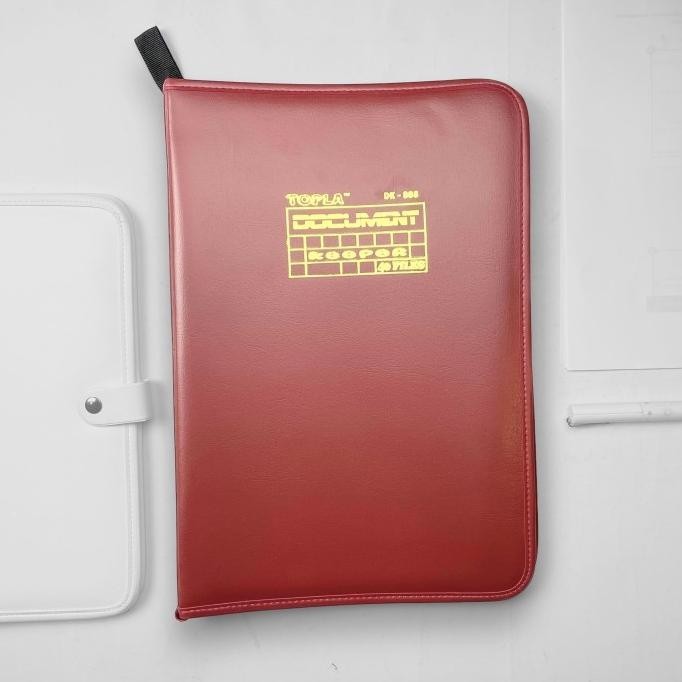 

Document Keeper Map Dokumen Kulit Resleting Anti Air TOPLA 40File F4