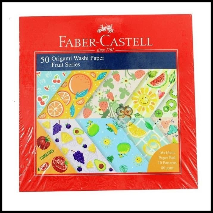 

TERBARU FABER-CASTELL ORIGAMI / WASHI PAPER 16X16CM FABER CASTELL FRUIT SERIES !!!