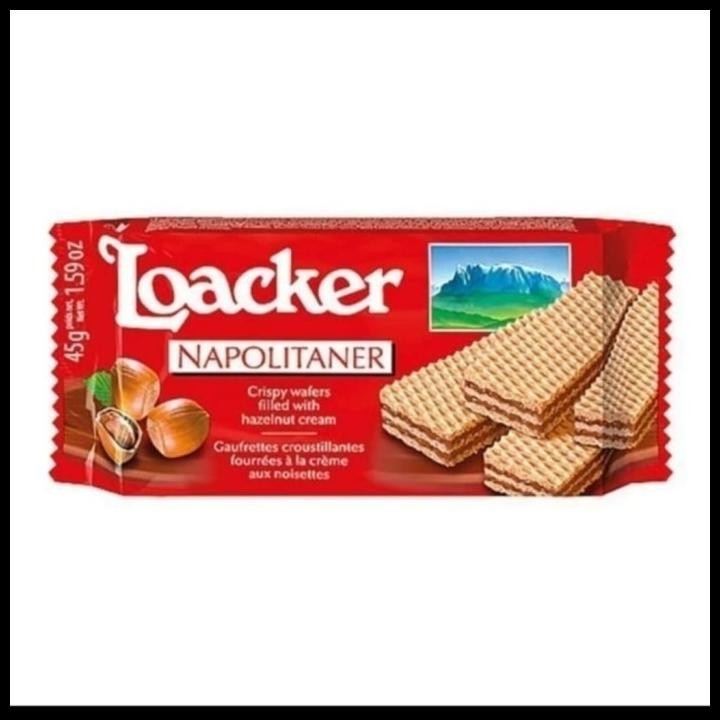

TERMURAH LOACKER WAFER NAPOLITANER HAZELNUT/WAFER LOACKER NAPOLITANER 45GRAM