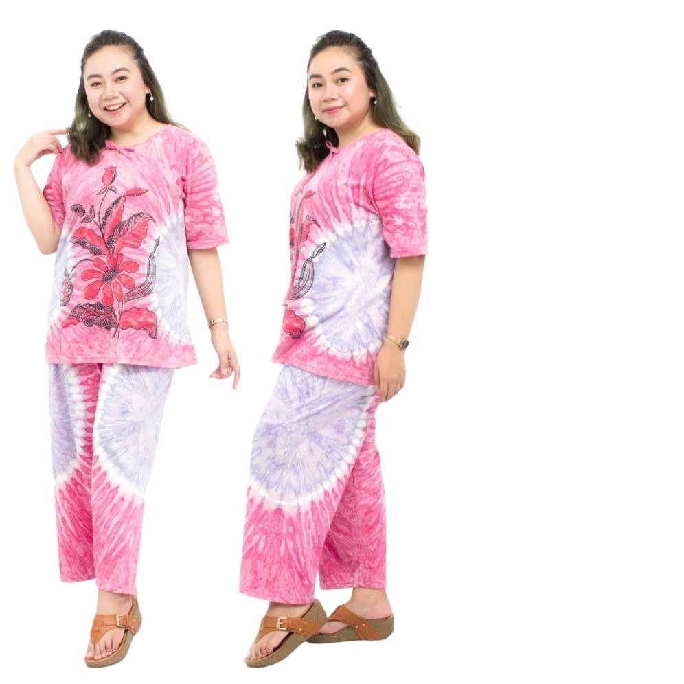 Celana Kulot Jumbo Wanita Putri Nasya Setelan Batik Panjang Ba Doll Kulot Piyama Big Size Pakaian Sa
