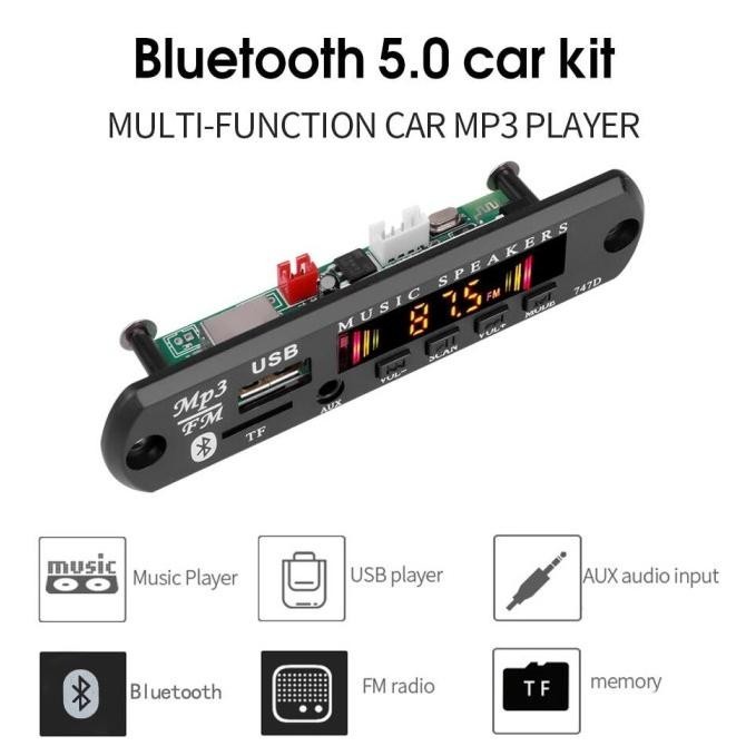 Mp3 Kit Modul Bluetooth 5.0 USB 5V 12V Papan ModulCOD