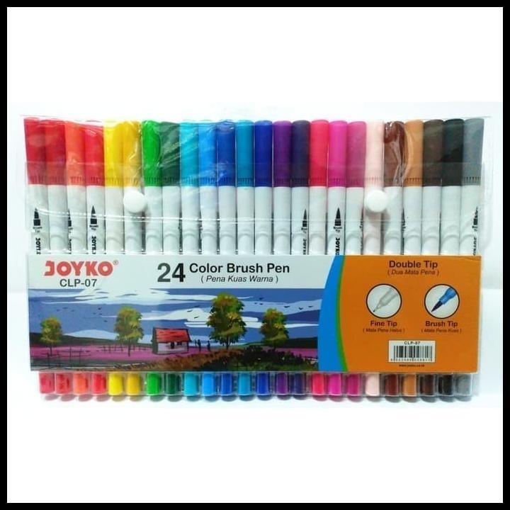 

TERBARU BRUSH PEN JOYKO CLP-07 DUA MATA PENA 24 WARNA !!!!!