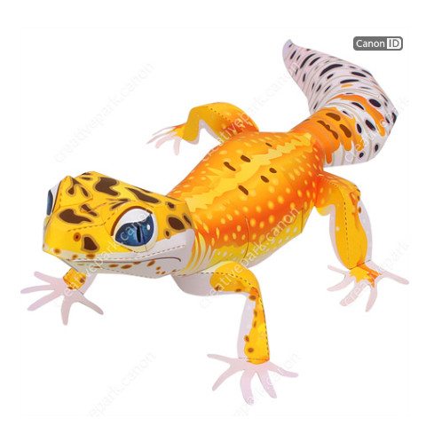 Tokek Tutul binatang animal diorama papercraft miniatur action figure diy kerajinan kertas tangan ma