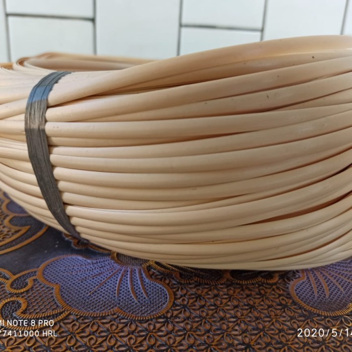 Bahan Rotan Sintetis Warna Cream Tali Iratan Saung Gazebo Bambu