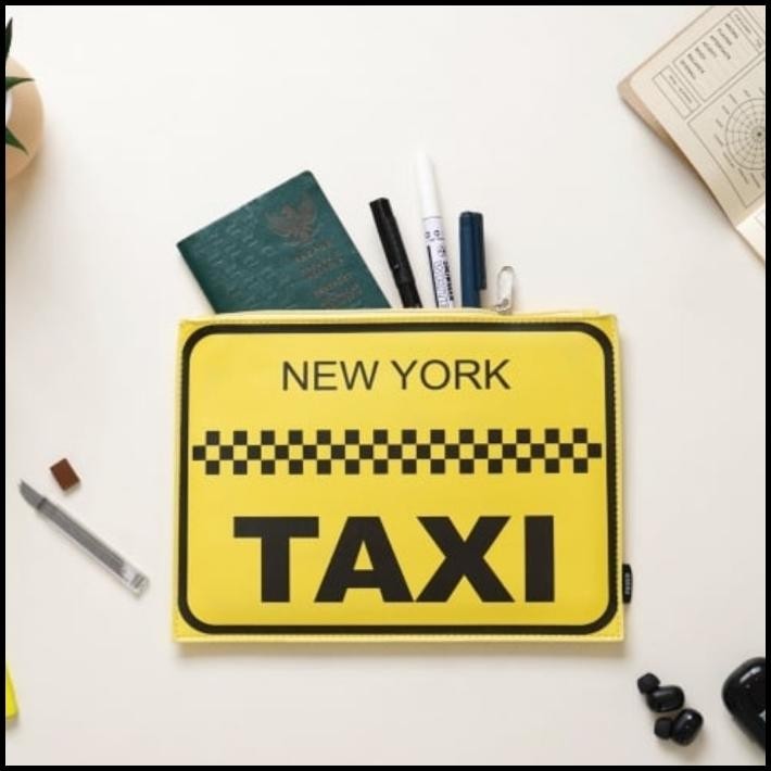 

BEST DEAL ZIPPER POUCH TAXI 25X18 CM - ATARU - TEMPAT SERBAGUNA - TEMPAT PENSIL !!!!!!!