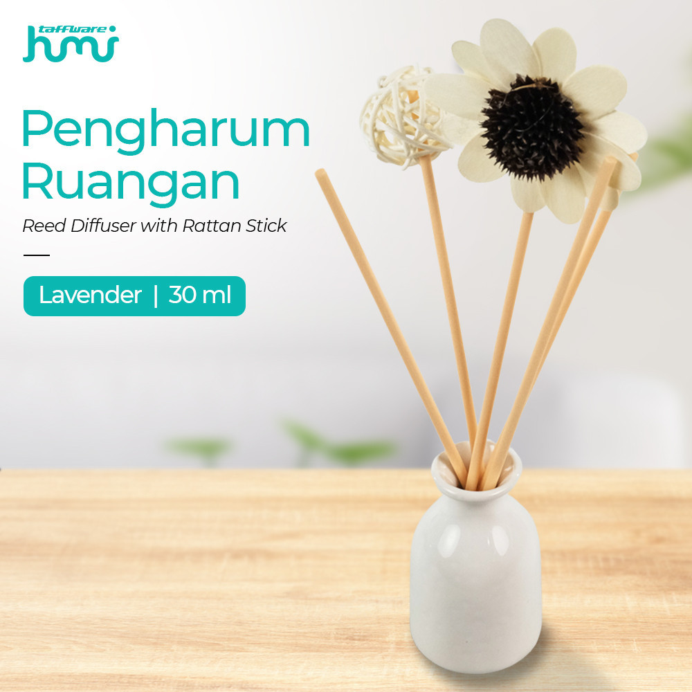 

promo Taffware HUMI Pengharum Ruangan Reed Diffuser with Rattan Stick 30ml - 2023