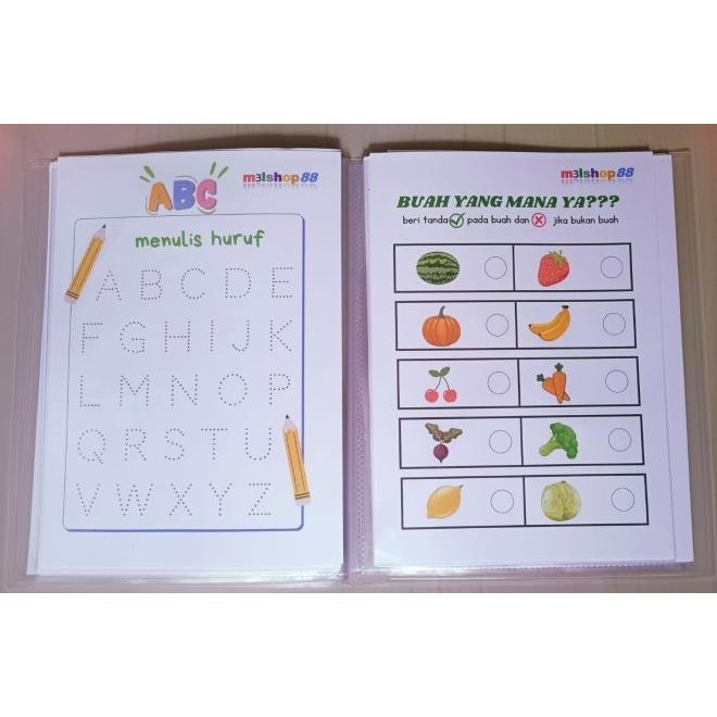 Worksheet Buku Edukasi Anak 2-3 Tahun Tesani