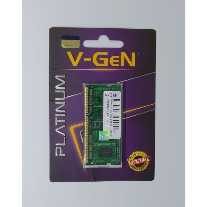 Sodimm Vgen Ddr3 4Gb Pc10600 1333Mhz - Platinum