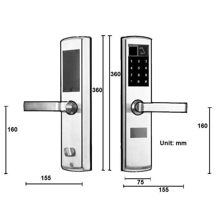 E-Guard Smart Digital Door Lock Fingerprint Kuncidigital 1612