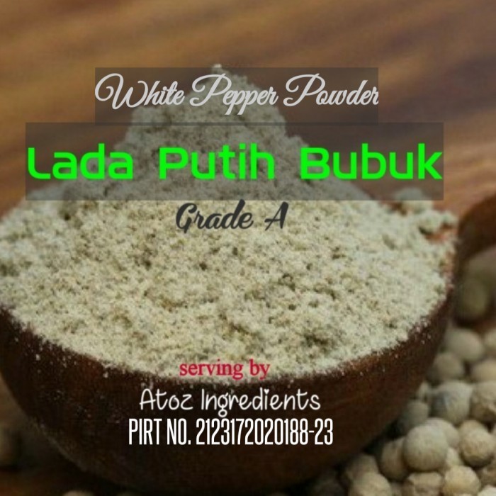 

Adlian Pure White Pepper Powder 500Gr/(Grade A) /Bubuk Lada Putih Murni 500Gr