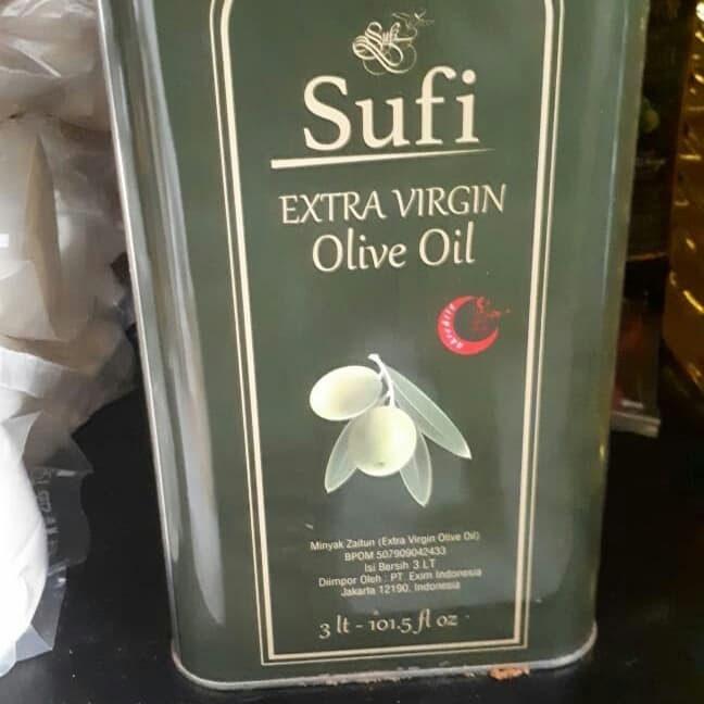 

Adlian Sufi - Extra Virgin Olive Oil 3 Lt / Minyak Zaitun