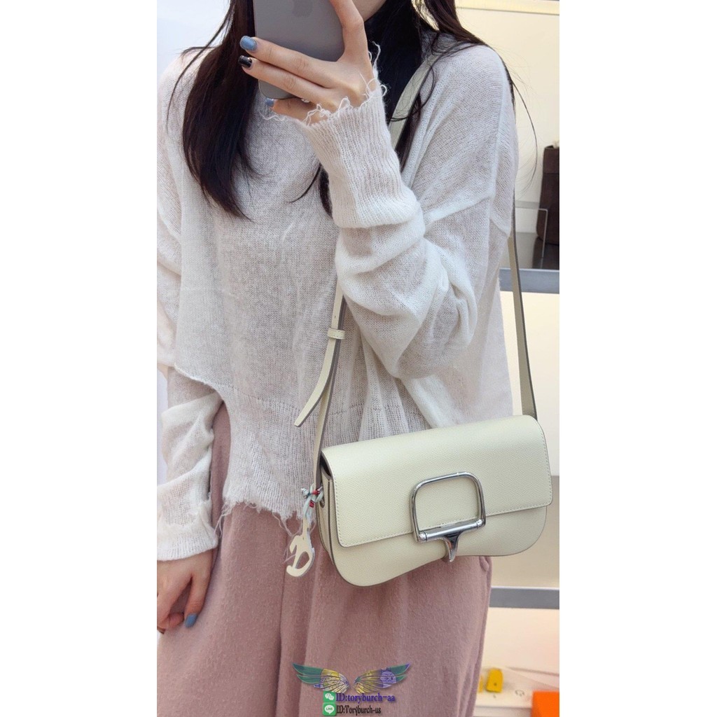 Epsom Herme* della shoulder crossbody flap messenger bag cosmetic cellphone holder