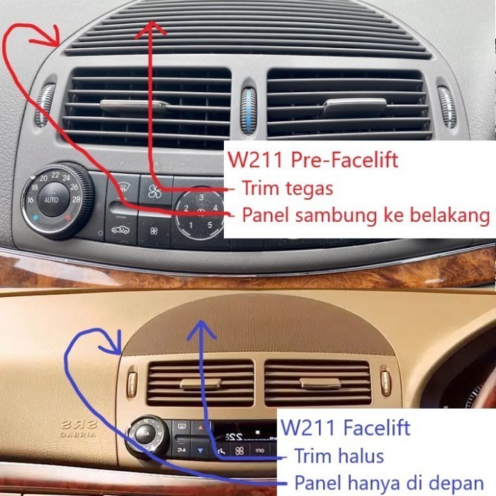 Terpopuler Mercedes W211 Rumah Ac Depan Kisi Grill Mercy E200 E300 2002-2008