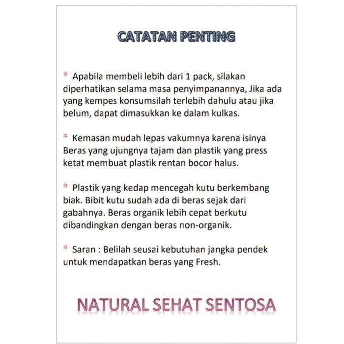 

Beras Organik Long Grain Low Ig / Beras Diabetes 5Kg