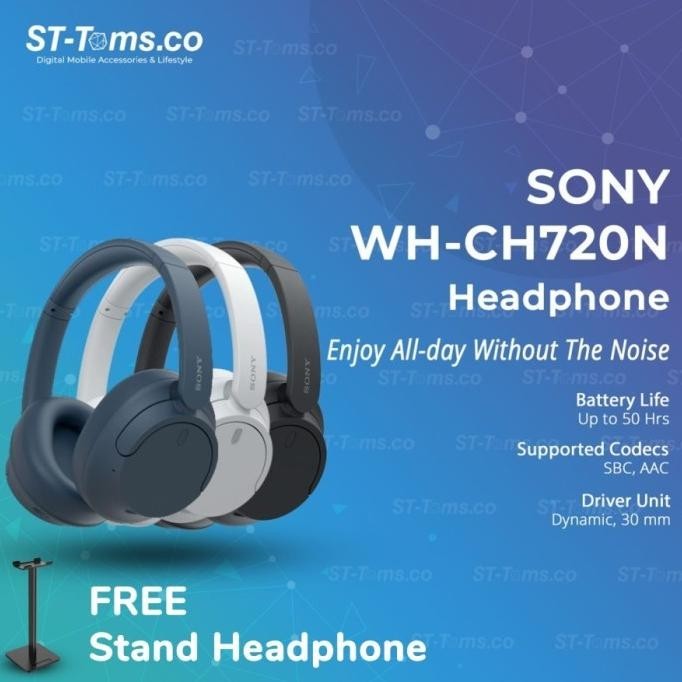 Sony WH-CH720N / WH CH720N / WH CH720 N Noise-Canceling Headphone