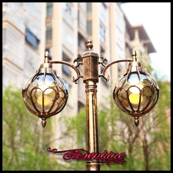 LAMPU TAMAN TIANG OUTDOOR CABANG 2 SERI 15 - 2,3 METER
