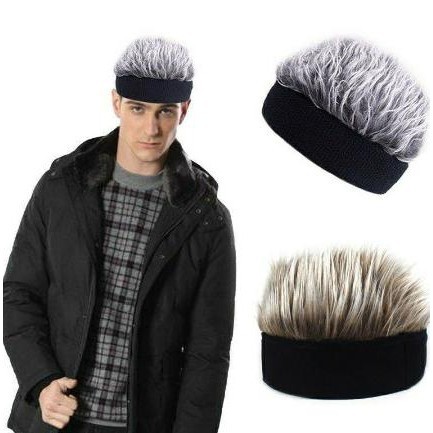 Wig Pria Model Topi - Rambut Palsu Pria Unisex Style Jihanstoress