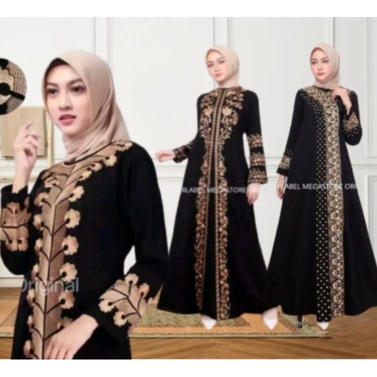 Gamis Abaya Remaja Osir .. Hitam Bordir Tuey Nabila Gamis Abaya Remaja