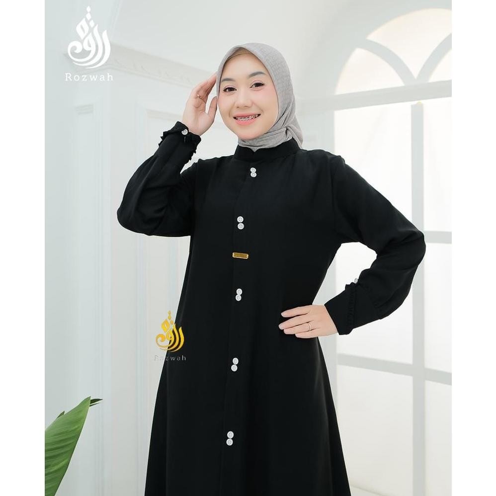 Gamis Abaya Remaja Eb Jetblack Hitam Eiman Dress Exslusive Rozwah Polos Polos Hitam Gamis Abaya Rema