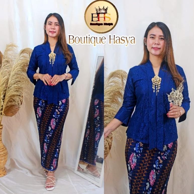 XCV One Set Abaya Kebaya Tunik Encim Modern Kebaya Kartini Kebaya Brukat Encim Kebaya Stelan Terlari