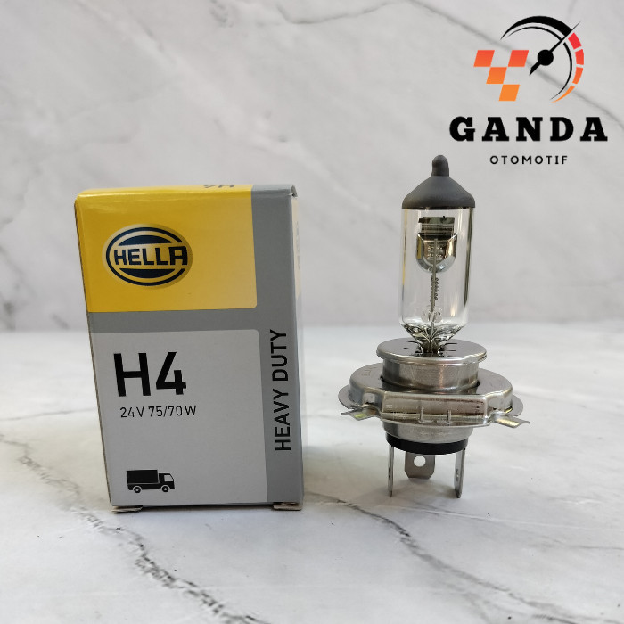 Shiteru Lampu Halogen Hella H4 24V 75/70W Lampu Utama Mobil/Truk Original