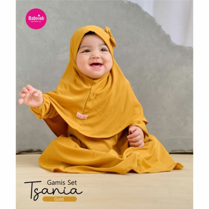 GAMIS ANAK - BABYJAB - GAMIS SET TSANIA - GAMIS ANAK POLOS - BAHAN JERSEY PREMIUM YANG ADEM DAN RING