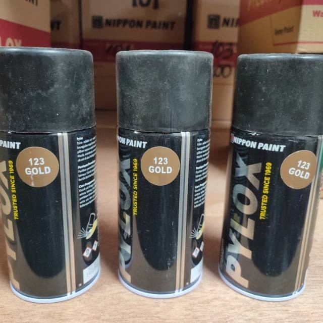 Cat Pylox Pilox Emas Gold 123 300Cc Nippon Paint Murah
