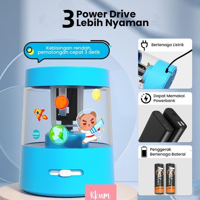 

Rautan pensil elektrik/ Electric sharpener cute/ Rautan pencilOtomatiS BS81