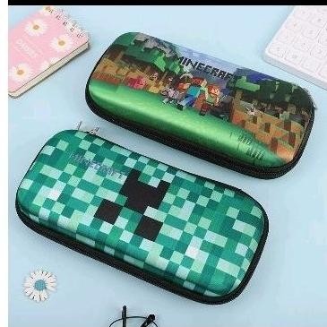 

tempat serba guna tempat pensil hardcover souvenir import anak tema game gamer Minecraft
