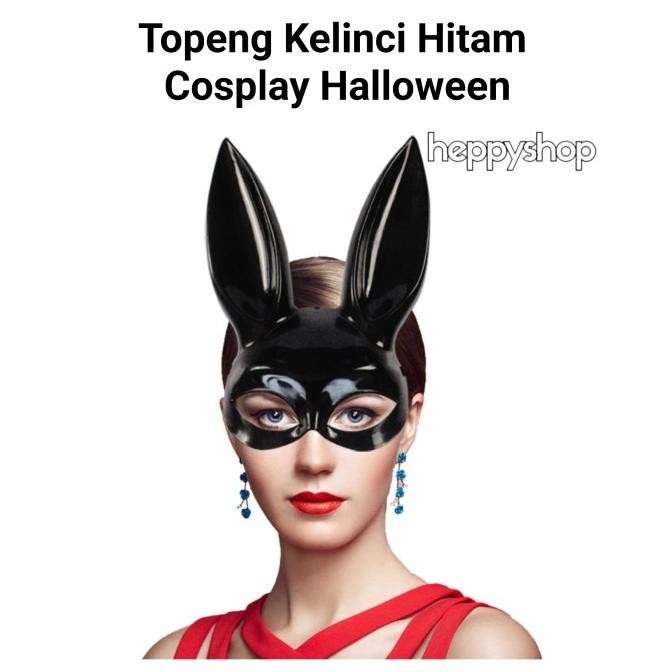 Topeng Kelinci Hitam Cosplay Halloween