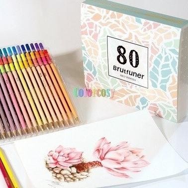 

Brutfuner 80 color light color oily colored pencil sketch drawing