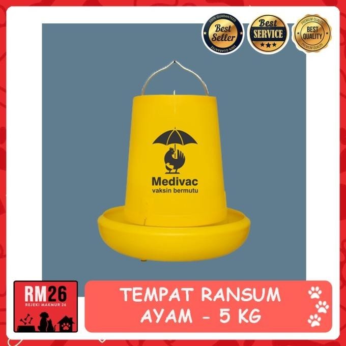 TEMPAT PAKAN AYAM TEMPAT RANSUM AYAM 5 KG