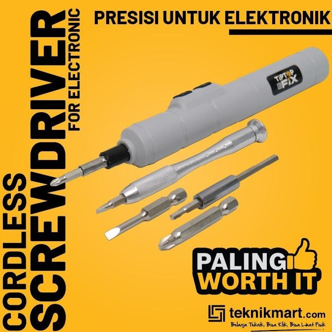 Tip Top E-FIX 4.2 Volt Cordless Screwdriver / Obeng Baterai