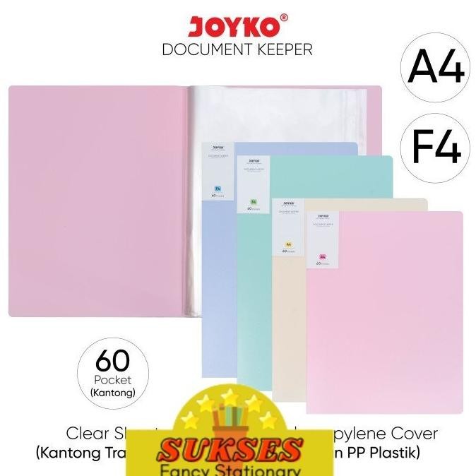 

Big Sale Dk60 Document Keeper Clear Holder Map File Dokumen Folder Joyko Pastel A4/ F4 Isi 60 Bayar Ditempat