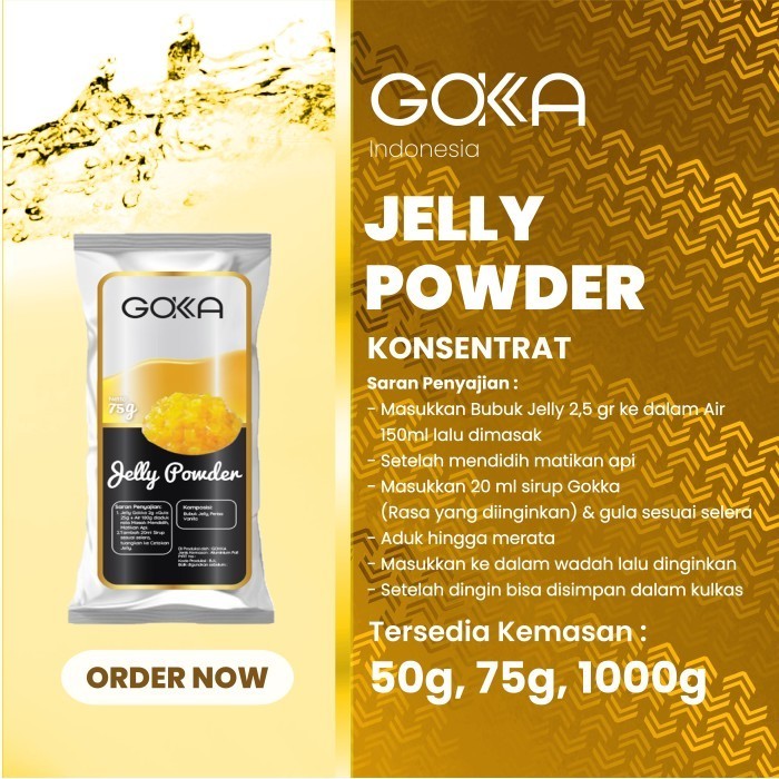 

Bubuk Powder Jelly / Topping Boba / Bubble Tea Gokka Kemasan 75gr K01