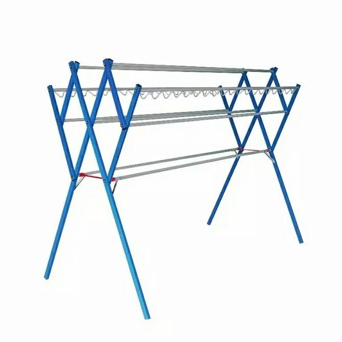 Jemuran Baju Aluminium 9Palang+2Hanger Kedua Sisi/Jemuran Pakaian Cod Vinositompulmall