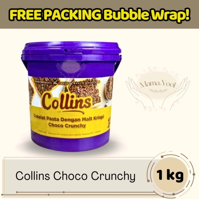 

MAMAYOOL-Collins Chocolate Crunchy 1 kg FREE BUBBLE WRAP/Topping Donat K01