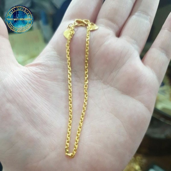 GELANG EMAS 24K ASLI MODEL RANTAI GELANG 24 KARAT