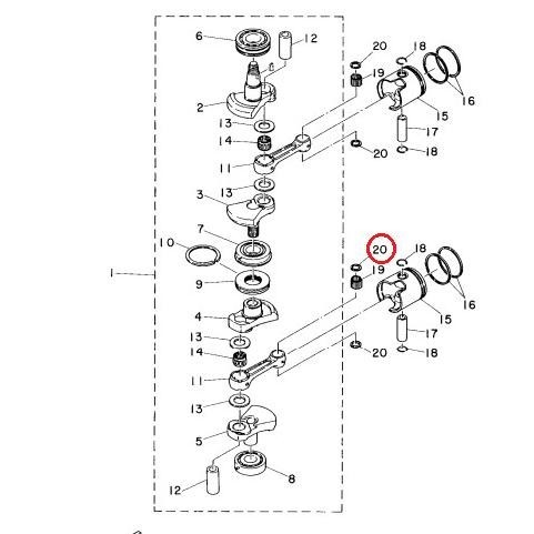 90201-20417 Washer, Plate Yamaha 40Jmh - Sparepart Mesin Kapal