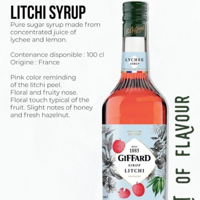 

Giffard Syrup Lychee 1L Sirup Giffard Leci 1 Liter