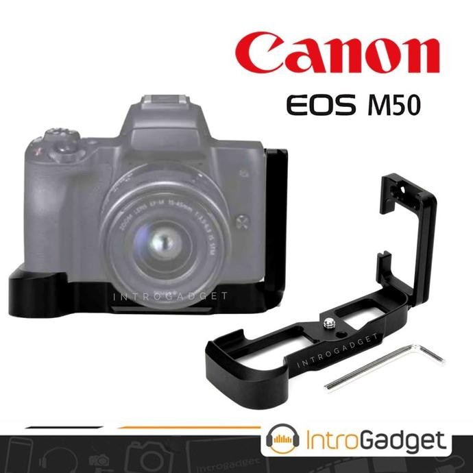 Lplate Hand Grip Canon EOS M50 Plate L-plate Hitam Mechatronik Indo