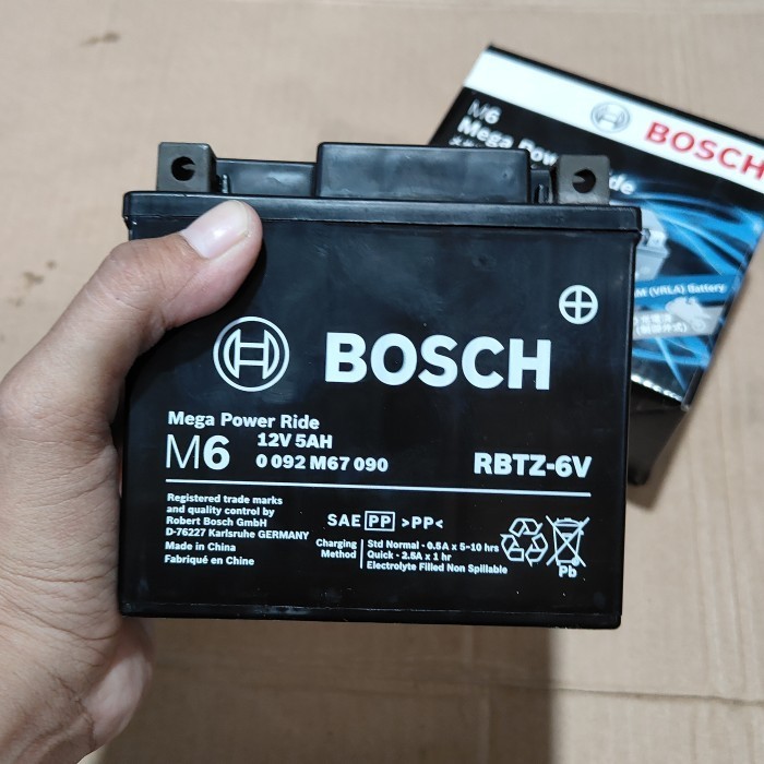 Aki Bosch Rbtz6V Honda Cbr 150R Crf 150F 230F Vario 125 150 Ori Asli
