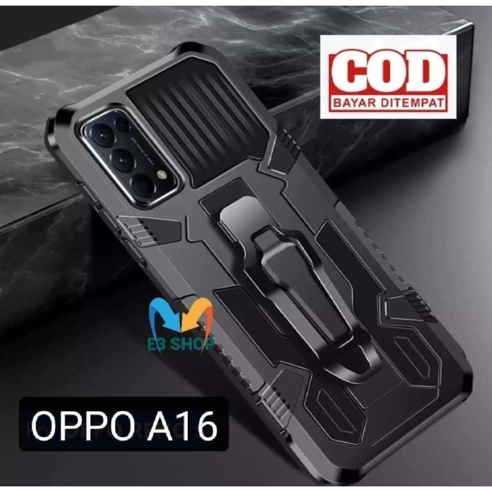 OPPO A16 ROBOT RING STANDING CASING SILIKON SOFT CASE HANDPHONE