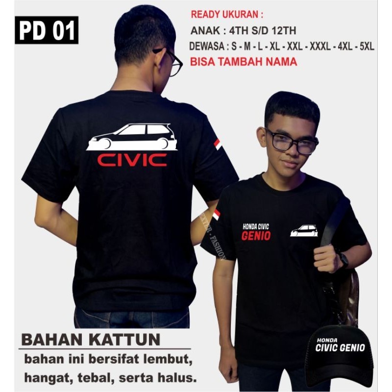KAOS HONDA CIVIC GENIO TERBARU GRATIS TOPI BAJU HONDA CIVIC GENIO NEW