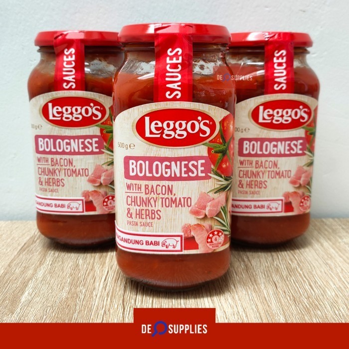 

Terlaris Leggos Bolognese w/ Bacon Pasta Sauce 500gr - Saus Bolognaise Leggo's SALE