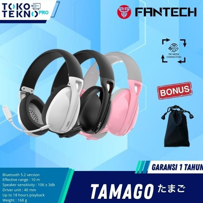 Fantech Tamago Wireless Bluetooth Headset Headphone Garansi Resmi